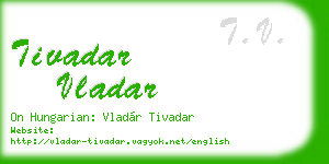 tivadar vladar business card